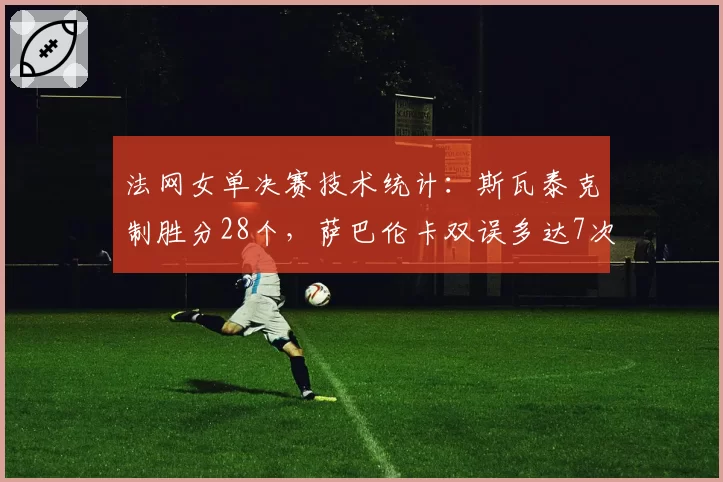 法网女单决赛技术统计：斯瓦泰克制胜分28个，萨巴伦卡双误多达7次